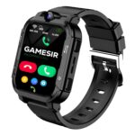 GameSir Musk 5G/4G Kids Smart Watch with GPS Tracker, SIM Calling, Face Unlock, Video Calls, SOS Alerts, IP67 Waterproof, 800mAh Battery, Voice Chat, Live Location(Black)