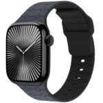 Fullmosa Sport Silicone Band Compatible with Apple Watch Strap 41mm 40mm 38mm 42mm(Series 10) for Women Men [Watch NOT Included],Soft Wristband for iWatch SE2 SE Series 10 9 8 7 6 5 4 3 2 1,Black Grey