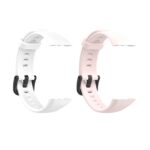 YODI Soft Silicone Classic Strap Bands for Huawei Band 6/ Honor Band 6 Smart Watch Only, Comfort and Flexible Straps for Men Women and Kids (Pack Of 2) (WHITE/PINK)