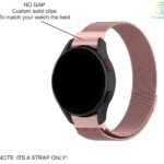 T TECLUSIVE Magnetic Chain Strap Band Compatible for Galaxy Watch 5 / Watch 4 / Galaxy Watch 5 Pro/Galaxy Watch 4 Classic | Adjustable Magnetic Precise Curved Fitting with No Gap (Rose Gold)