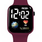 Time Up Digital Dial Waterproof Smart Design LED Display Kids Watch for Boys & Girls (Age 5-15 Years)-SRT-X (Maroon)