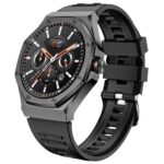 CELLECOR E4 Edge 1.52″ HD+ Round Display with 850 NITS | BT-Calling | AOD | Smartwatch (Garnish-Black Strap, Free Size)